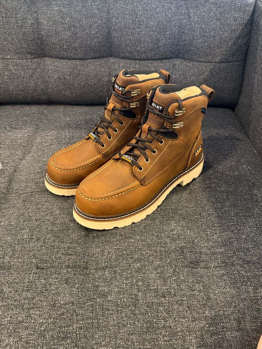 Ariat Men's Rebar Lift 6" H2O Distressed Brown Waterproof Work Boot Size 7.5 D